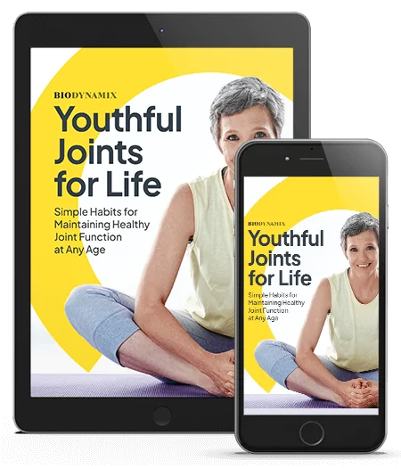 Joint Genesis bonus e-book Youthful Joints for Life, included with six bottles